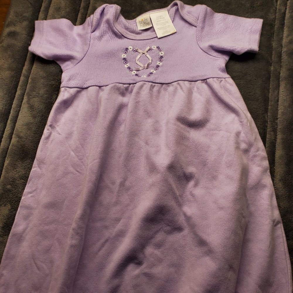 Bright Future Baby Girl Purple Dress 6-9M